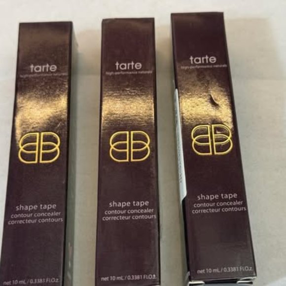 Lot of 3 Tarte Shape Tape Full-Coverage Concealer in 35N MediumFull Size NIB